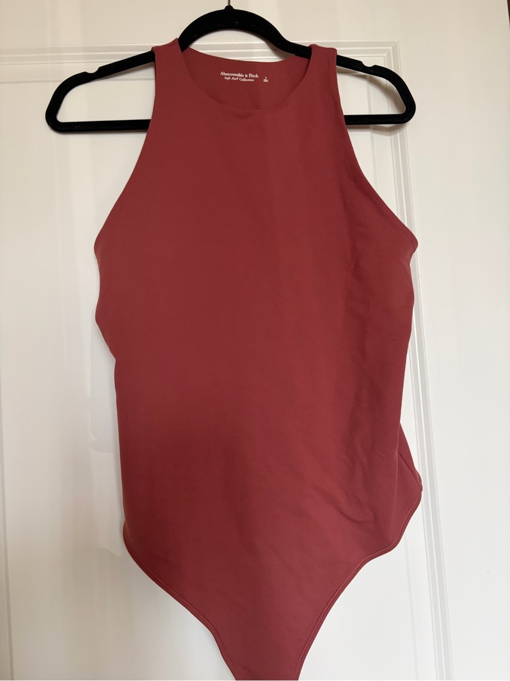 Abercrombie & Fitch Rust Red High-Neck Tank Bodysuit